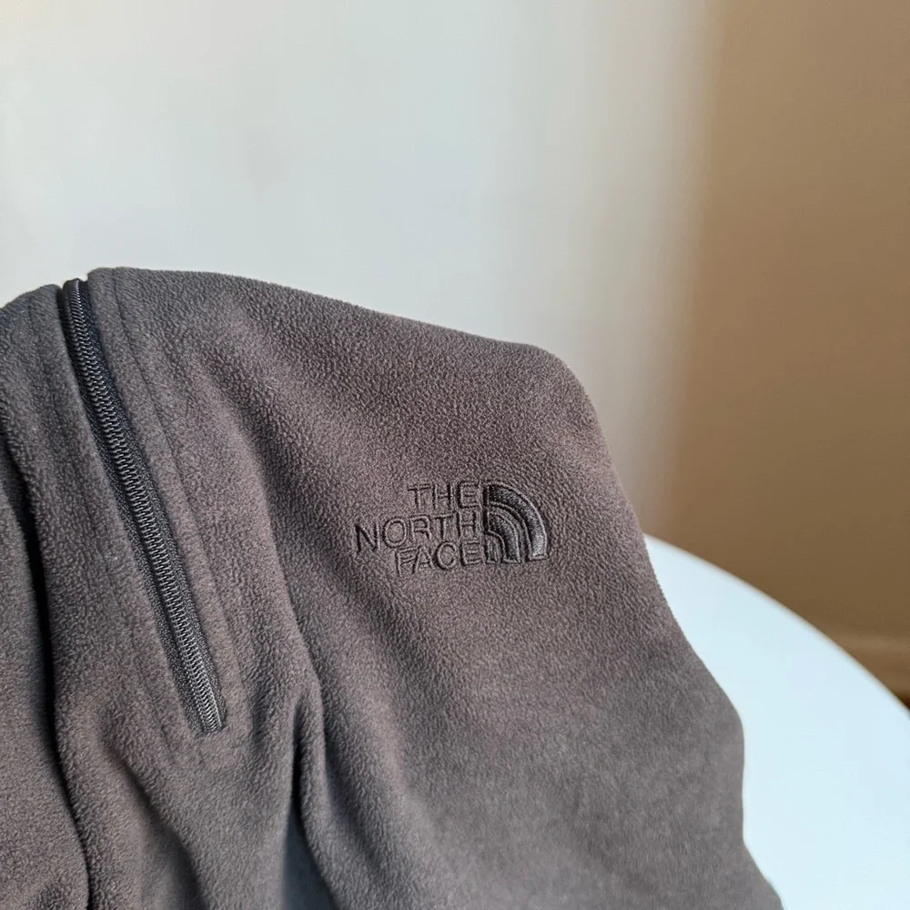 The North Face Fleece Sweater Pullover Men's Black Half-zip Stand collar Size M